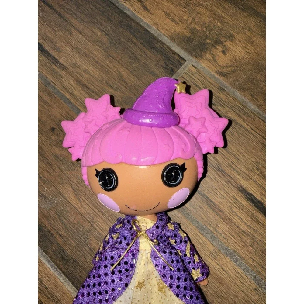Lalaloopsy Star Magic Spells Doll Wizard Full Size 12” Pink Hair Shoes Purple